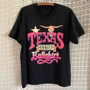 90s Vintage Texas Original Bullshirt Novelty T-Shirt Western Size Large